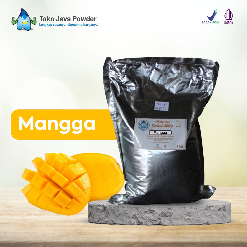 

Bubuk Minuman MANGGA MILKSHAKE Powder 1000 g - Java Powder Drink - BPOM & HALAL
