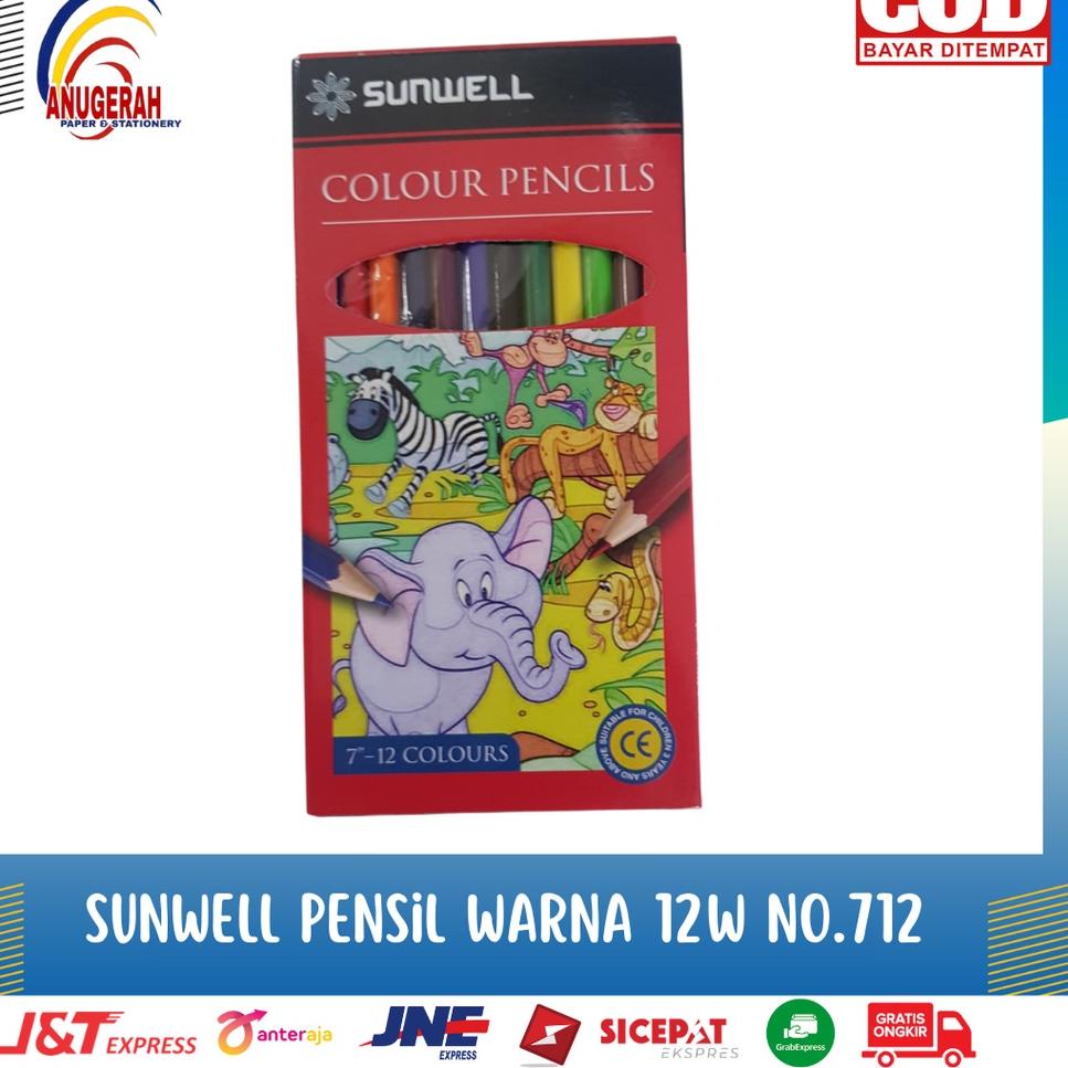 

D80 SUNWELL PENSIL WARNA 12W TYPE 712 PANJANG (PCS) TERLARIS ™