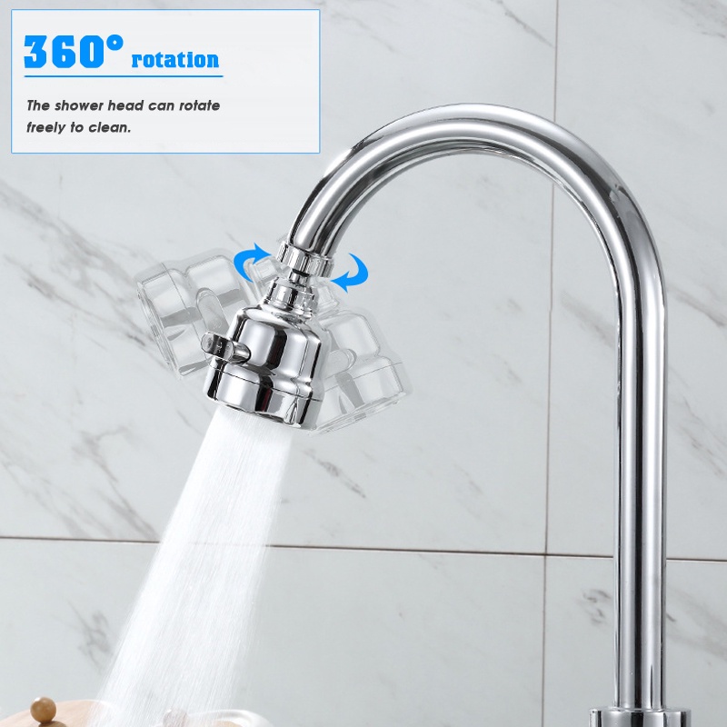 COOFARI Kepala Kran Faucet Sprayer Booster Wastafel Bahan ABS Chrome Putar 360 Derajat WX-2