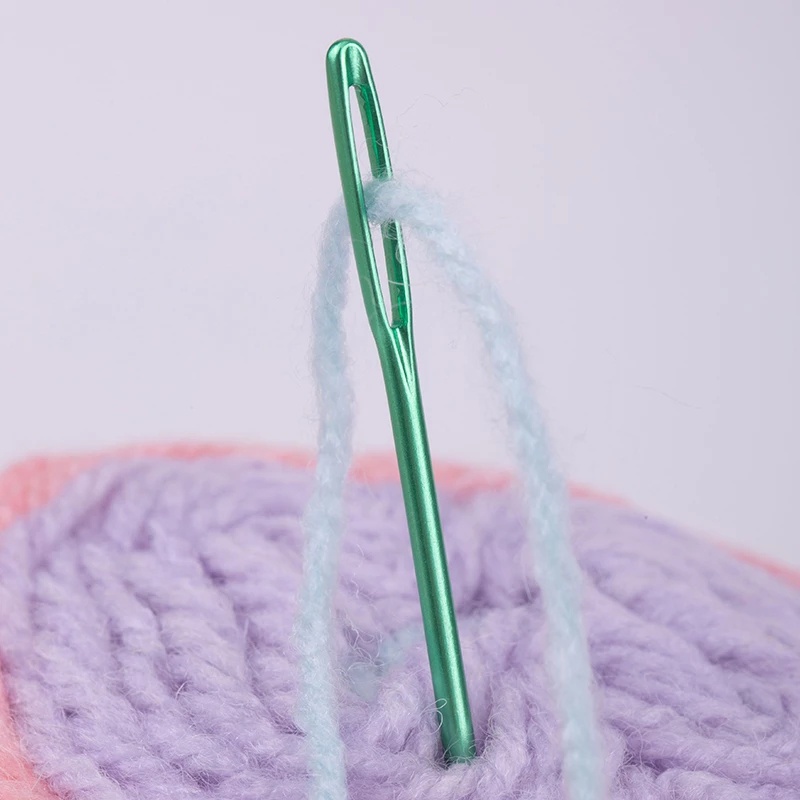 Mata Besar Siku Alat Jahit Sweater Rajut Threader DIY Alloy Wool Needle Lubang Besar Wol Jarum Rajut Aksesoris Jahit Rumah