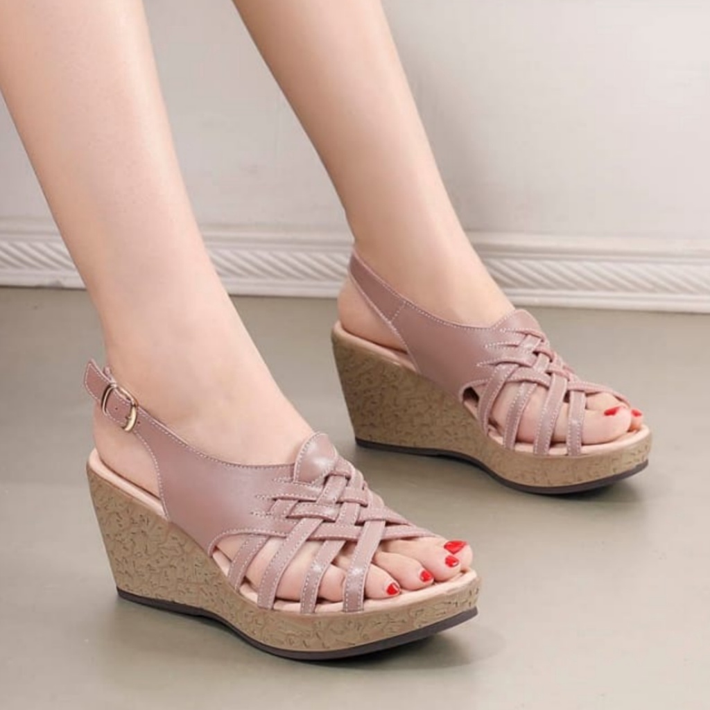 QZ - NEW !!! Malika Wedges Wanita FR 02