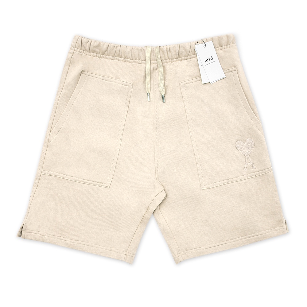 4M1 de Coeur Solid Heart Logo Shorts Beige