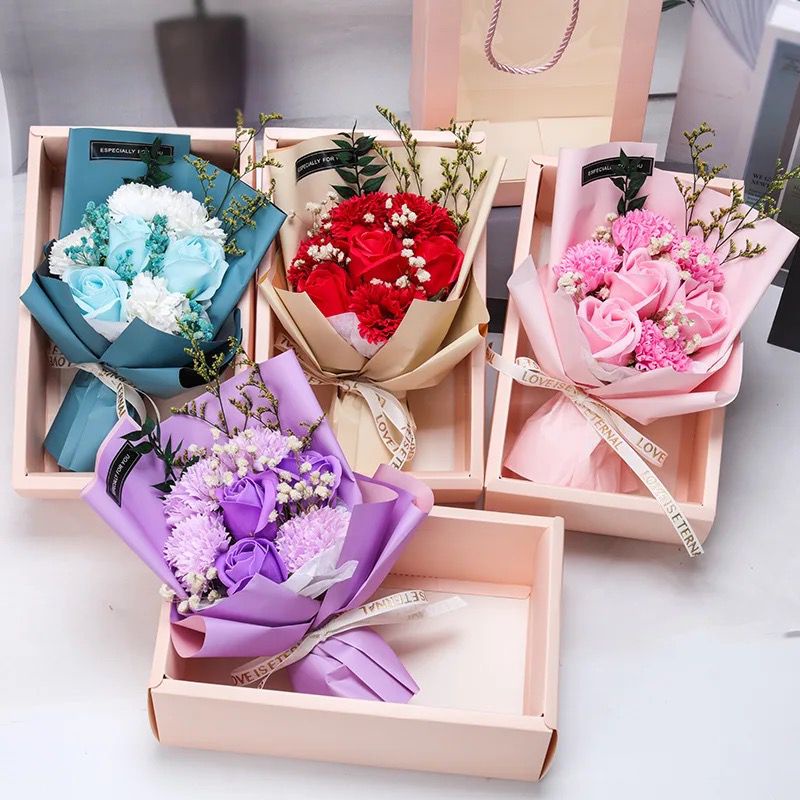 Import LIMITED! Bunga LED Soap Rose Kado Valentine Wisuda Ultah. Buket Bouquet Bunga.