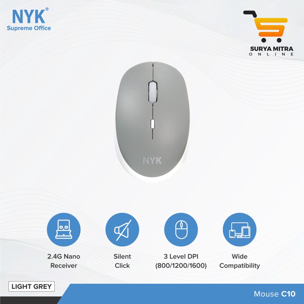 Mouse Wireless NYK C10 2.4Ghz / NYK Supreme C10 Mouse Wireless silent