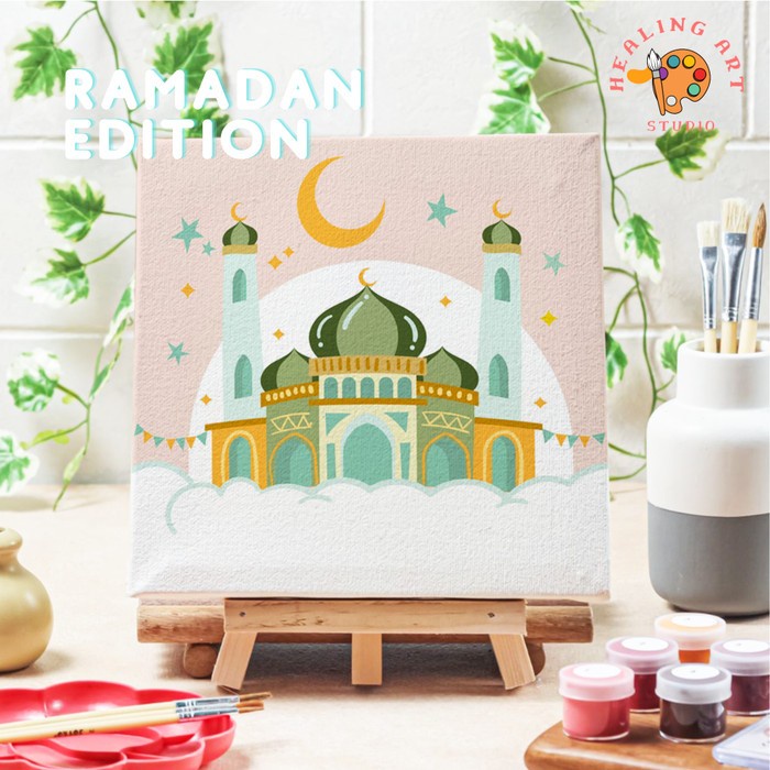 

Painting by number Kit Lukisan Masjid Al Aqsa Hampers Ramadhan Art set - Masjid 3, 15x15