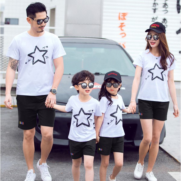 Kaos Keluarga BINTANG seragaman keluarga casual piknik