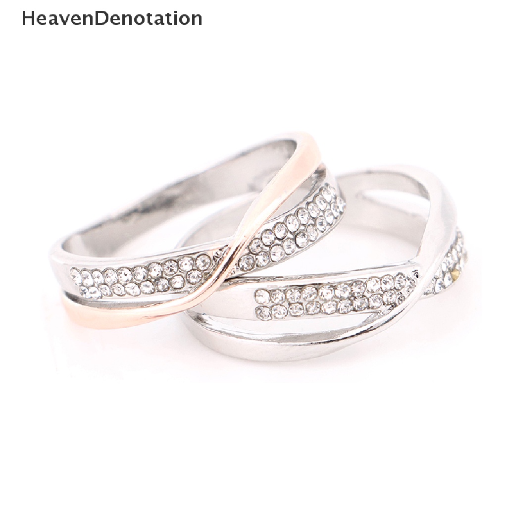 [HeavenDenotation] Cincin Kristal Berlian Imitasi Pelangsing Kesehatan Cincin Perhiasan HDV