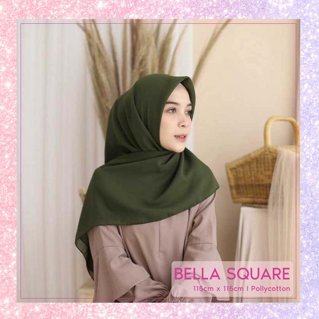 Hijab Bella Square / Segi Empat - Warna Lengkap