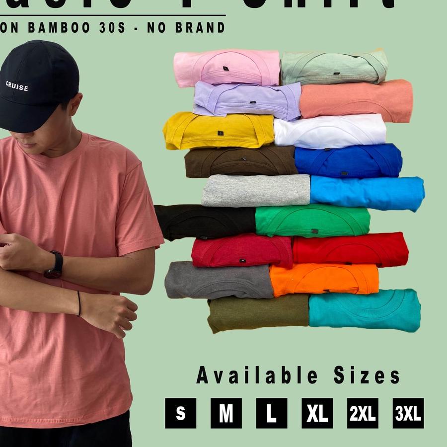 ➥ KAOS POLOS KATUN BAMBU 30S | S-XL | COTTON BAMBOO 30S ✱