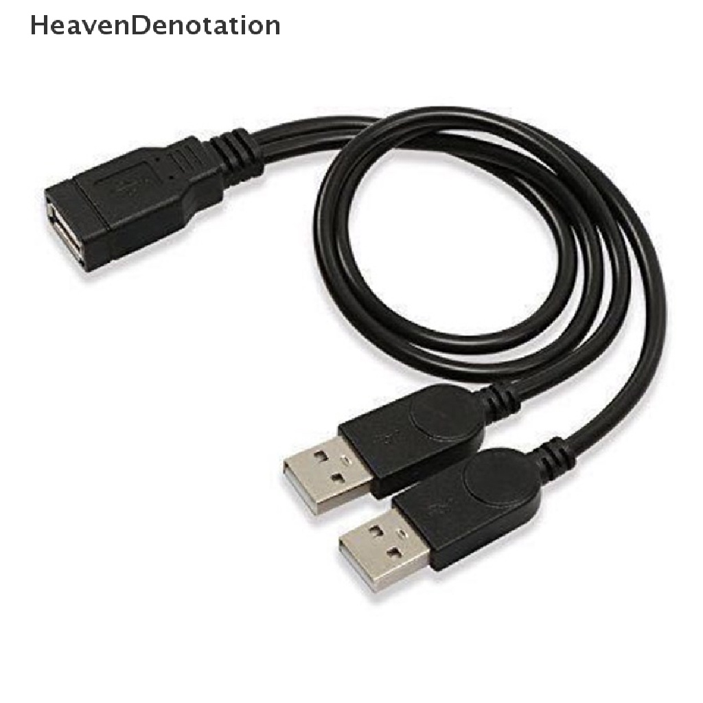 [HeavenDenotation] 2.0 USB Satu Female, Dua Male Data Charging Cable Kabel Data USB 30cm HDV