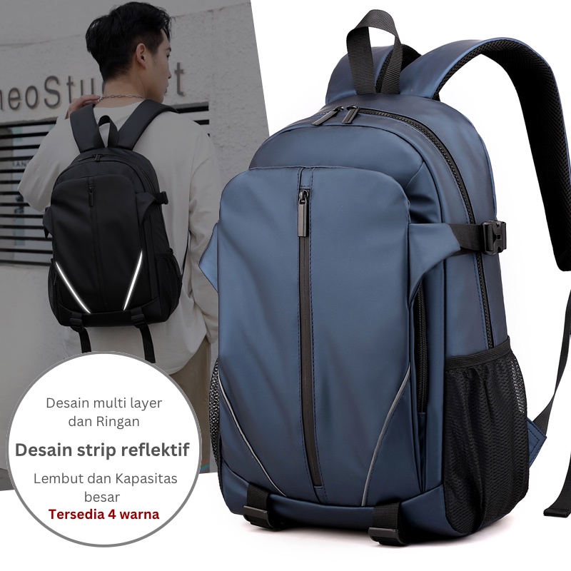 Highland Tas Casual Pria Backpack Waterproof Sekolah Kerja Tas Ransel Punggung Multifungsi Waterproof TR707