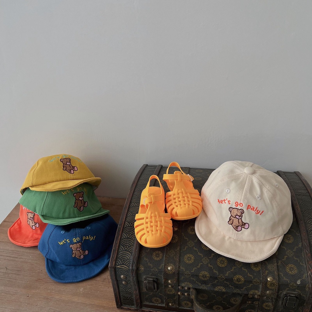 Topi anak unisex usia 0-2 tahun import premium motif PALY BEAR keren
