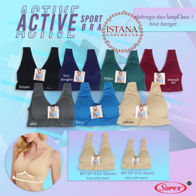 Bh bra sport olahraga senam Sorex SP 020 - SP 021 best seller TOKO KEANULOVA