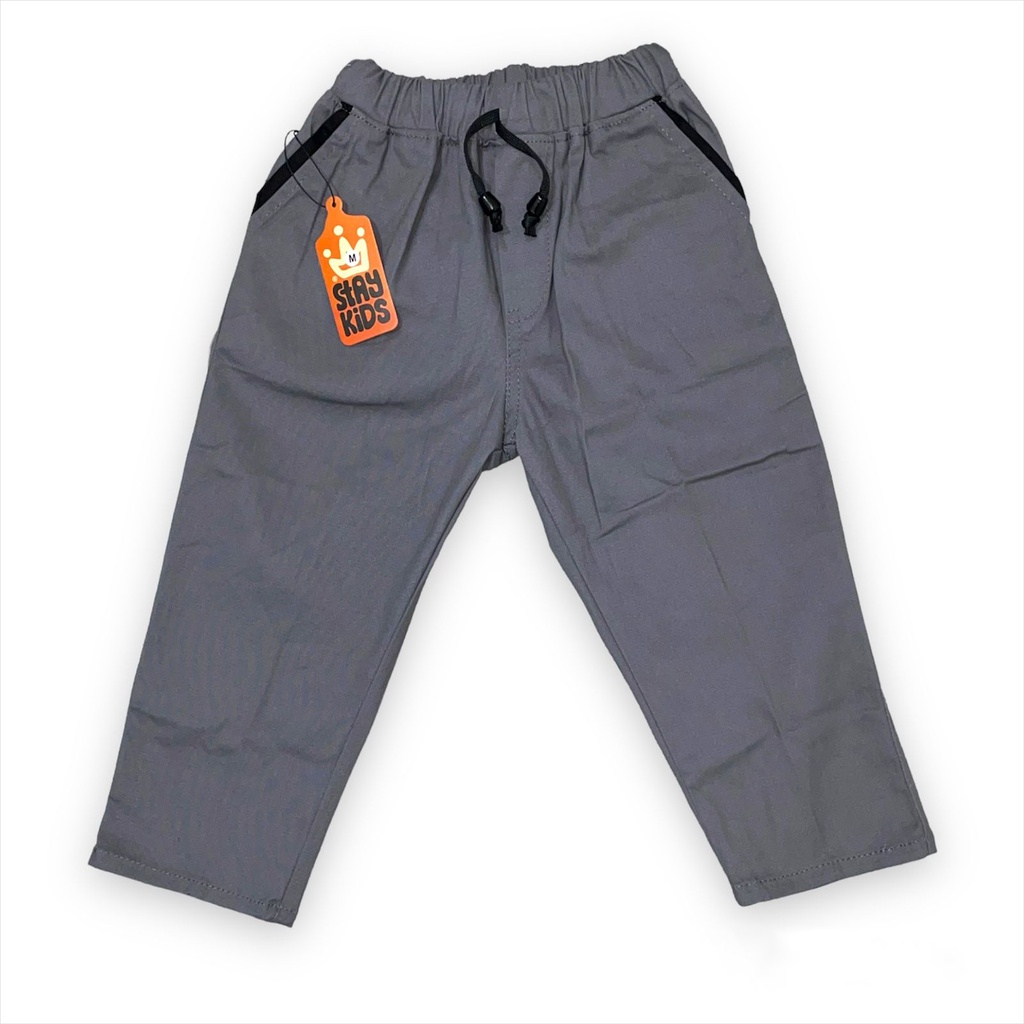 Celana chino panjang anak laki-laki usia 1-12 tahun bahan katun strecht combed