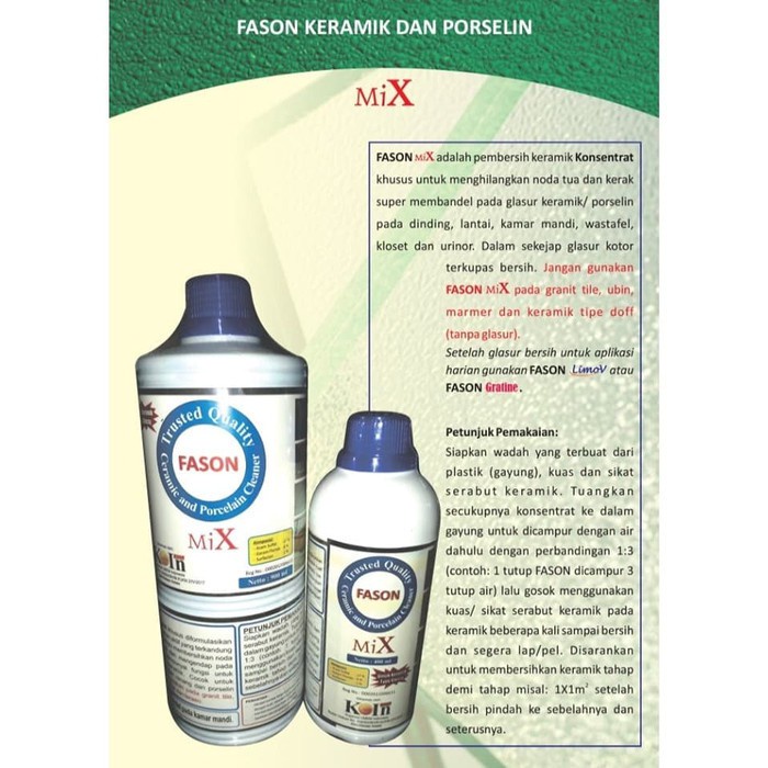 FASON MIX PEMBERSIH KERAMIK GLOSSY 900ML BESAR