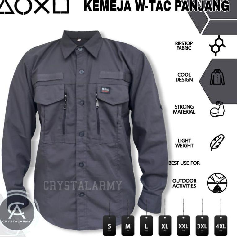 Rekomendasi Kemeja Tactical W-TAC tangan Panjang / Baju Tactical Lapangan PDL