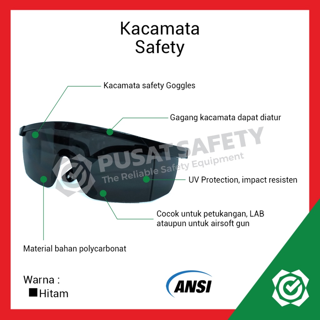 Kacamata Safety Las Be Safe