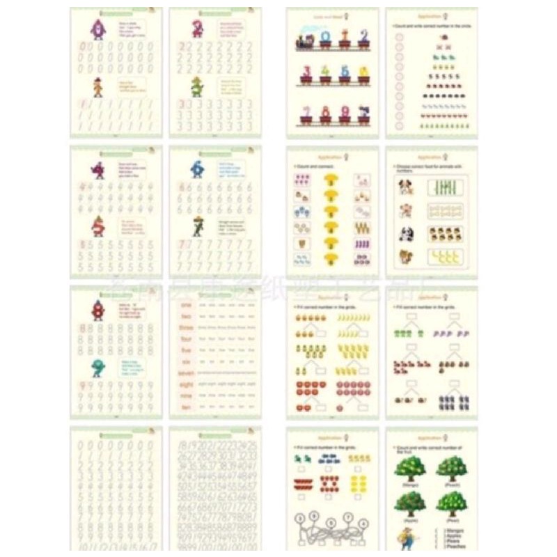 ☆ RS ☆ Sank Magic Book 4 In 1 Reusable Book Practice Book - Set Buku Edukasi Anak Isi 4Pcs