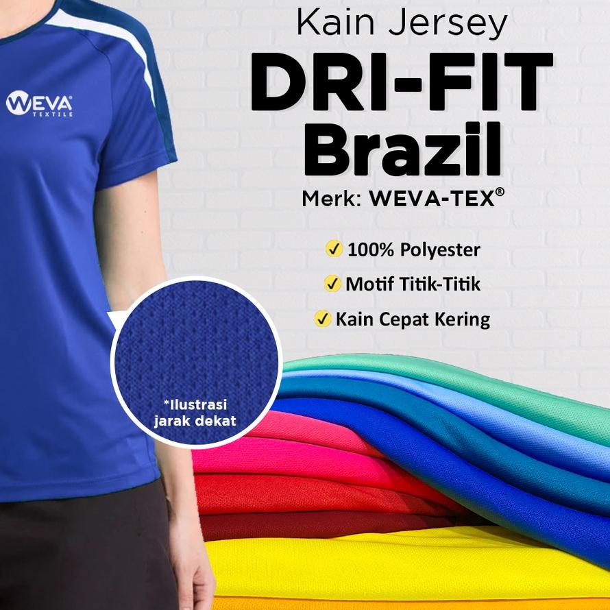 ℗ Bahan Kain Jersey Dryfit Brazil - Kain Drifit Weva Textile ➵