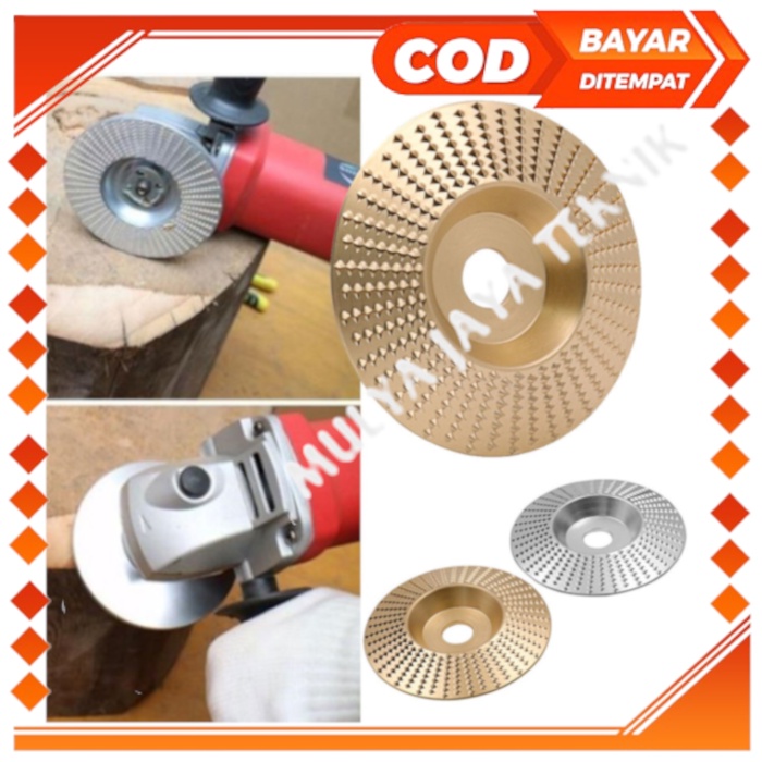 Mata Gerinda Parut Kayu Miring Mata Grinda Ukir Wood Carving Shaping Disc Solid