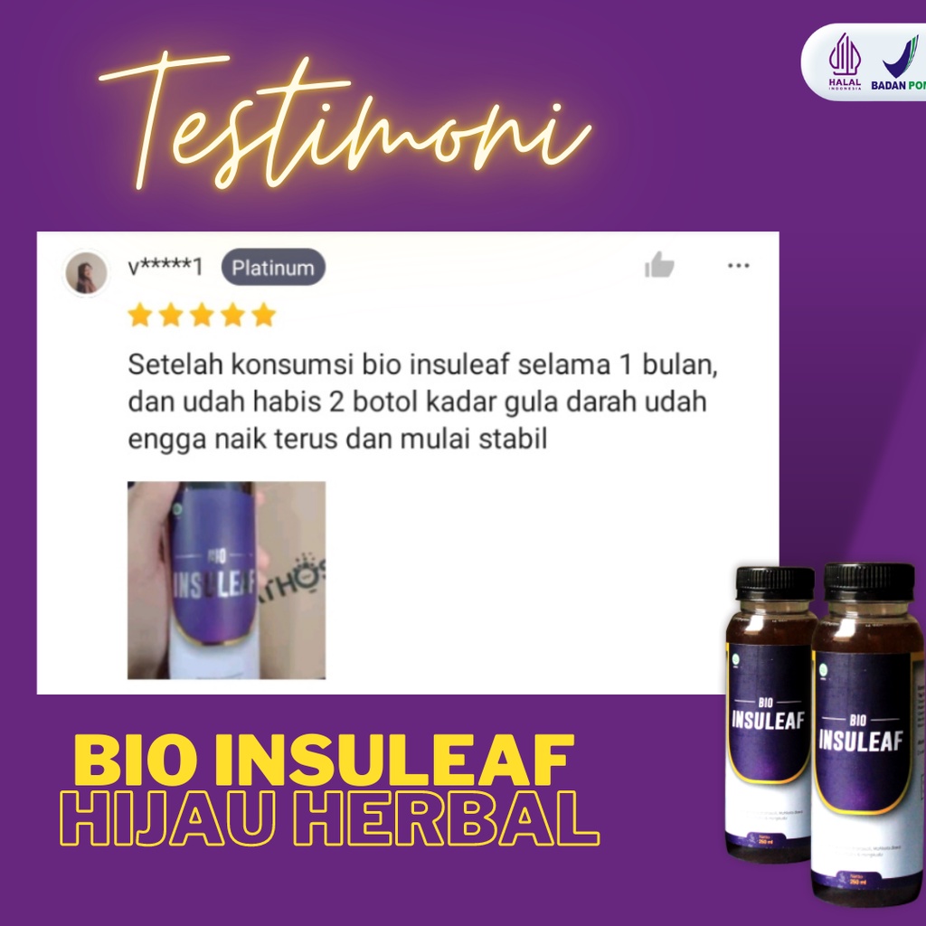 Bio Insuleaf - Solusi Kencing Manis Gula Darah Tinggi Diabetes Melitus Cegah Gagal Ginjal Kurangi kadar Glukosa Atasi Kolesterol Kerusakan Jantung Hati Ekstak Mengkudu Brotowali  Mahkota Dewa Kunyit Obat Jamu Tropicana Omepross Fishqua Kacamata