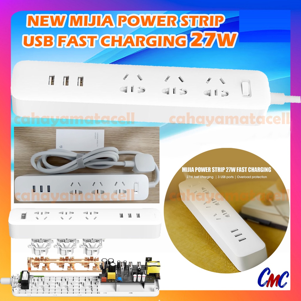 ZMI Mijia Smart Power Strip Fast Charging 18W 27W 3A Output Stop Kontak Colokan Listrik Plug Adapter