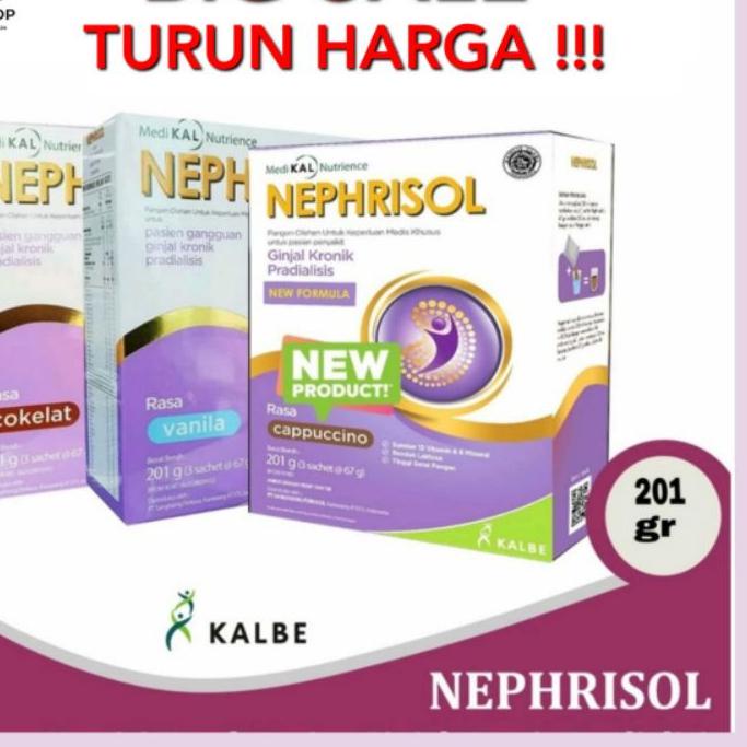 

12.12 Terlaris NEPHRISOL 201GR REGULER VANILA COKLAT CAPPUCCINO 