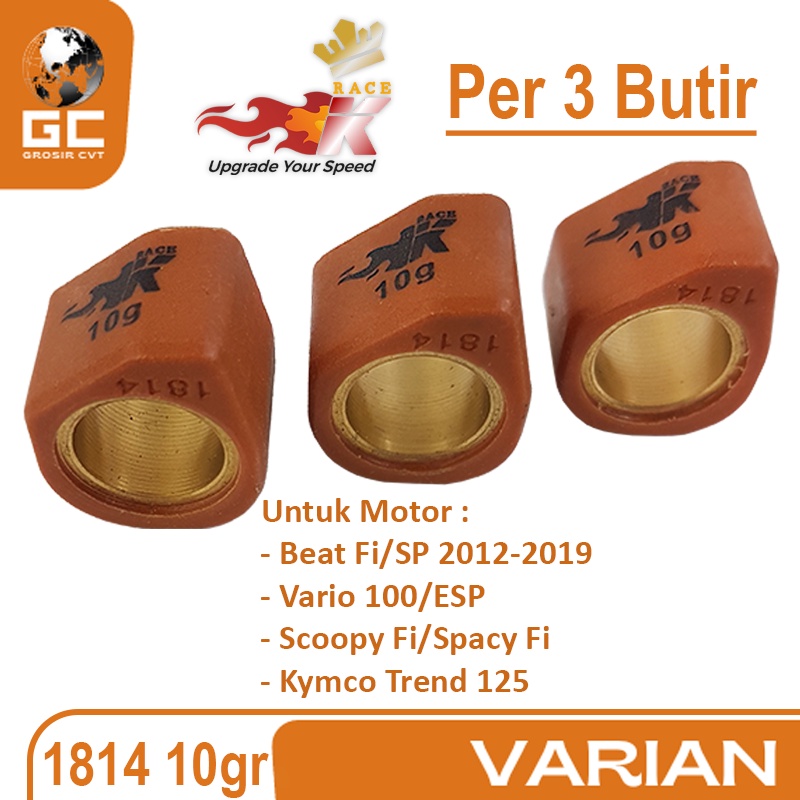 Sliding Roller Racing Race K Scoopy Vario Spacy Kymco Fi ESP POP Street 110 Per 3 Butir Race K IP19 1814