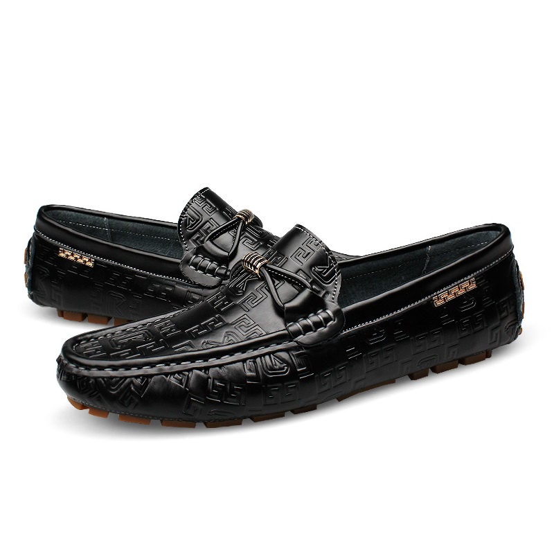 COD Import Kulit Sapi Asli Modern Gaya Sepatu Pria Tassel Loafer Full Black Polos Sepatu Pantofel Santai Slip On Formal Kerja Kantor 137