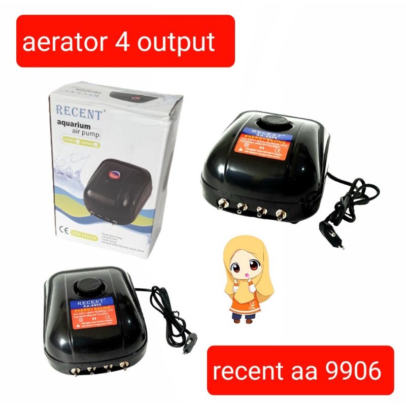 air pump aerator 4 output recent AA 9906 4 lubang