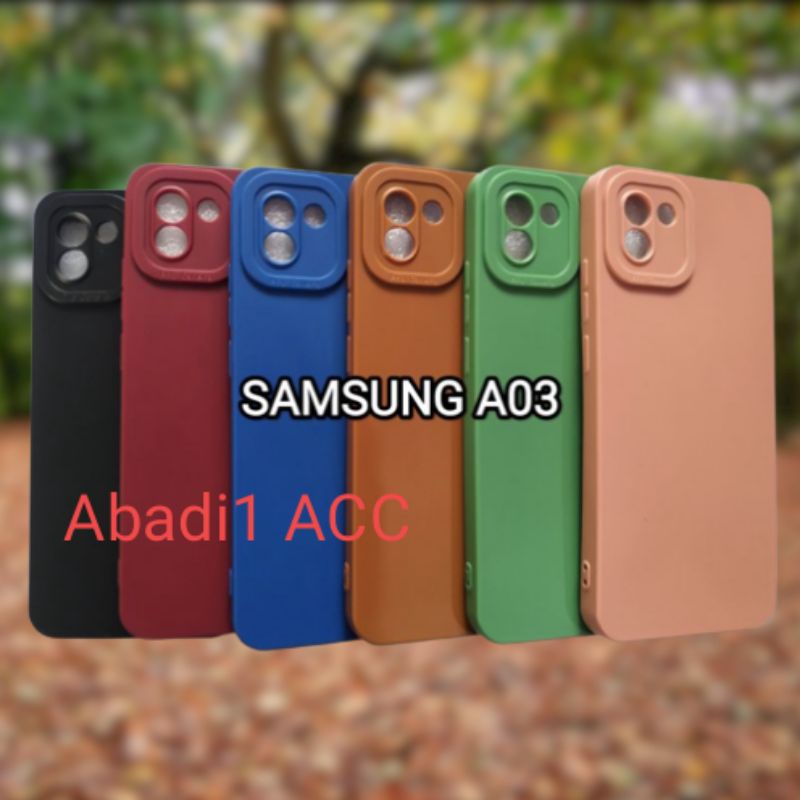 SAMSUNG A03/A03 REAL CASE MACARON PROCAMERA SOFTCASE SLICON