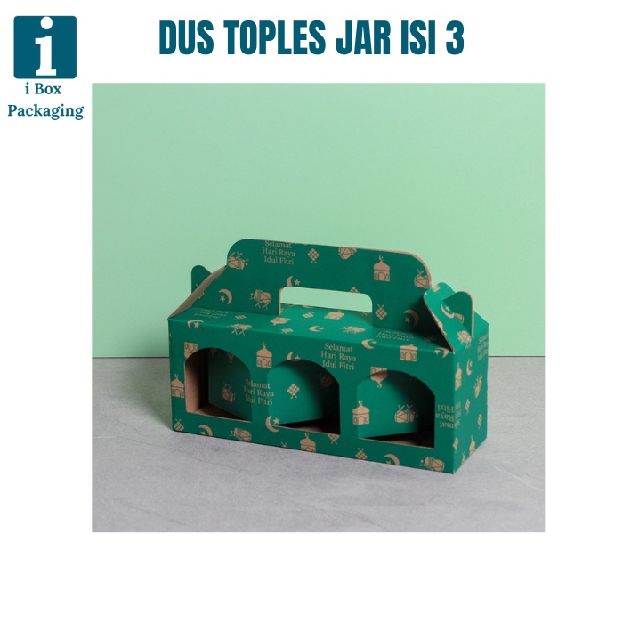 

[ 10pcs ] Box Kardus Jinjing Toples Jar Bulat 500ml 600ml Isi 3 Lebaran Dus Kue Kering Packaging Hampers Parcel Idul Fitri