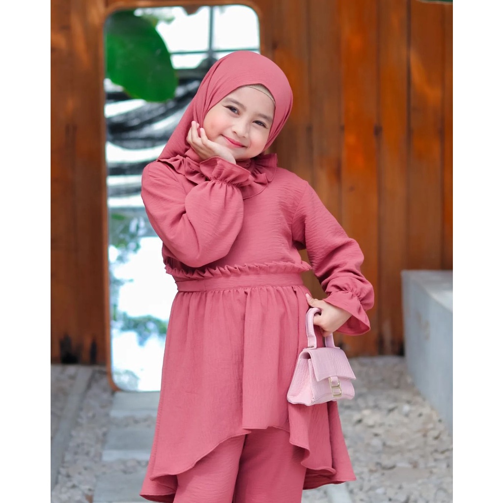 Promo setelan bolbal kancing/setelan  anak bolak balik 3th-12th Elegan