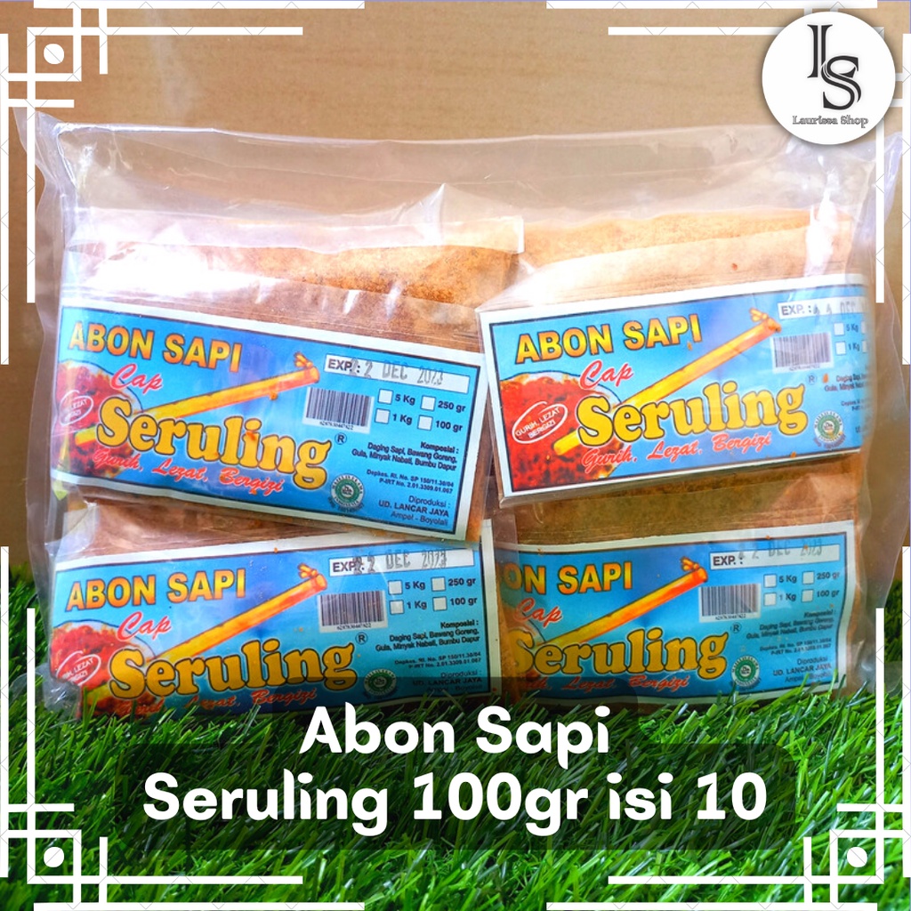 

Abon Sapi Cap Seruling 100 gram isi 10 - Abon Sapi Enak, Abon Sapi Terenak, Abon Sapi 100 gram, Abon Sapi 1 ons, Abon Sapi Rencengan