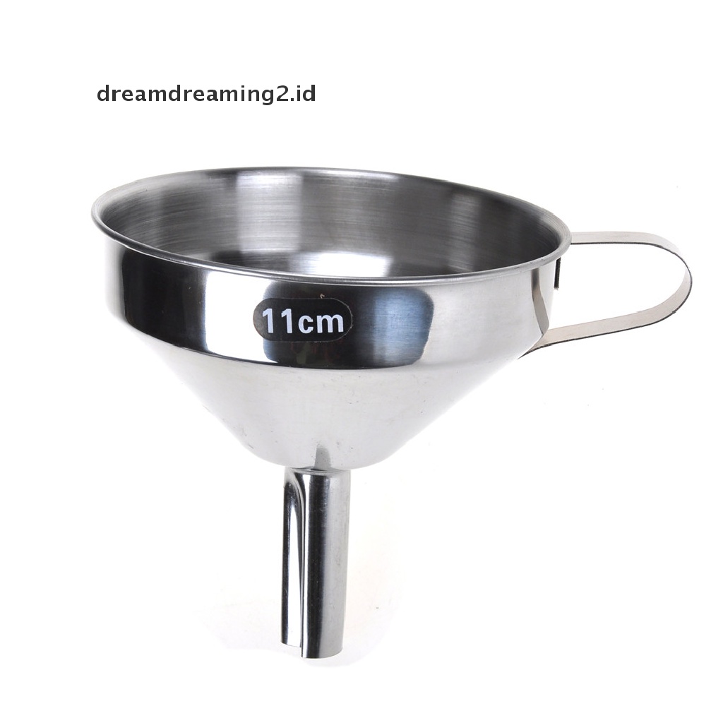 (dream) Corong Cairan Mulut Lebar Stainless Steel15 /13 /11cm Saringan Bisa Dilepas Filter.