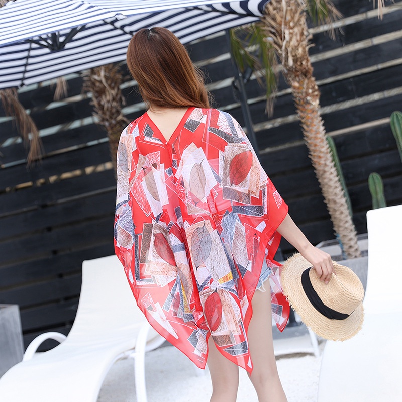 Outer Scarf Batik Chiffon Pantai Bahan Sifon Baju Luaran Bali Outer Premium Syal Sutra Shawl Wanita Silk Sarong Sarung Kain Printing Muslim Sunscreen Sun Screen Pelindung Kulit Wanita Blok Block Cardigan Pelindung Scraft Scarf Scraf Selendang PNT-002