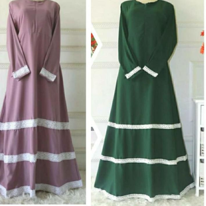 Baru GAMIS RENDA 3/WOLFIS POLOS RENDA ✢qid【