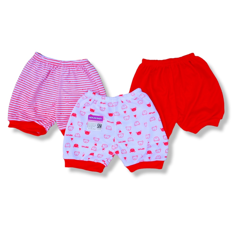 (CLN002) ISI 3 PCS Celana Pendek Bayi