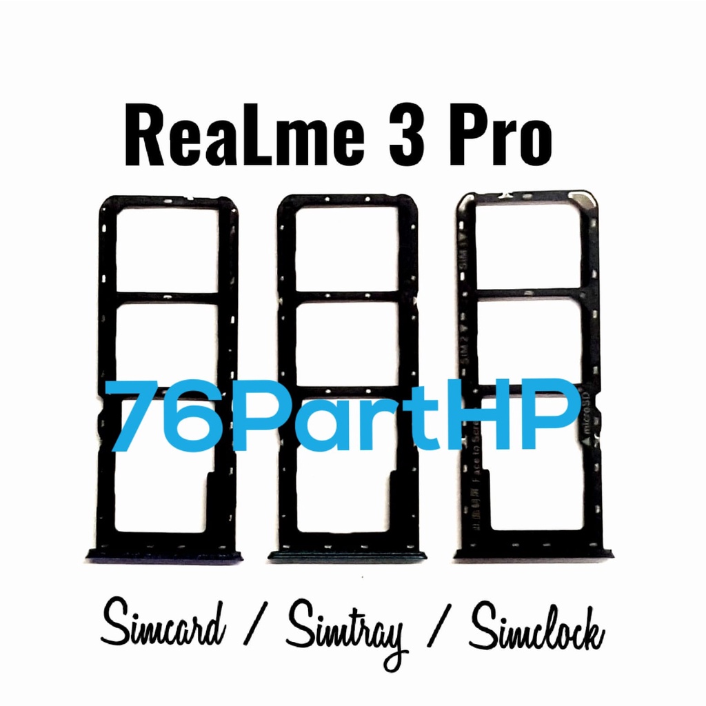 Simtray Realme 3 Pro  - Tempat Simtray Simcard Simlock Sim Lock - biru