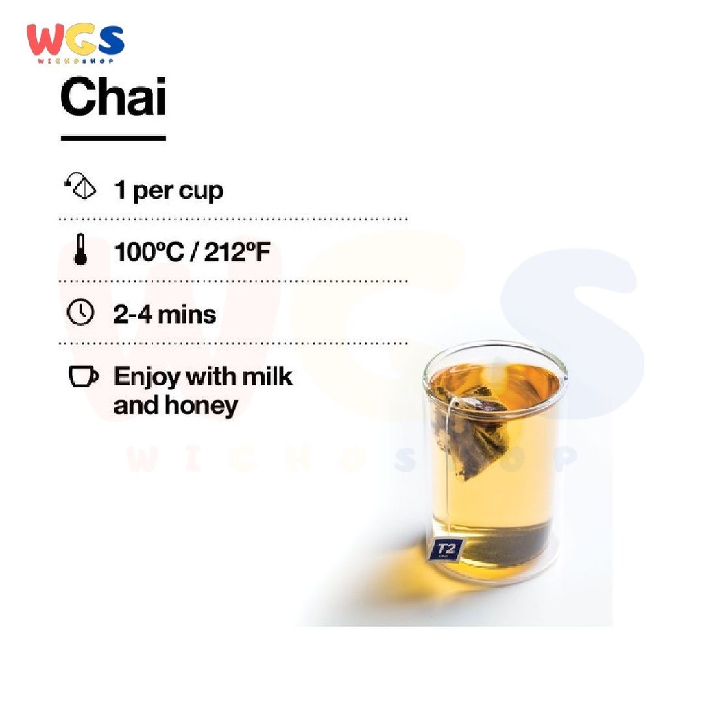 T2 Tea Chai Black Tea Bag 25 Bags 62.5g