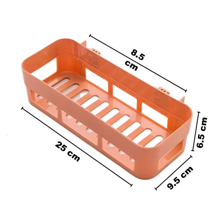 Rak Kamar Mandi Persegi Panjang Rak Sabun Odol Rak Plastik Tempel