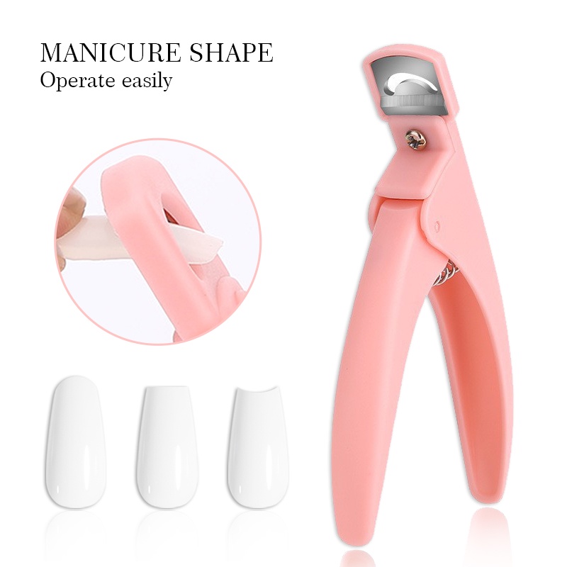 Gunting Kuku U-shaped French Fake Nail Tips Cutter Stainless Steel Kepala Gunting Kuku Manicure Cutter 1pc