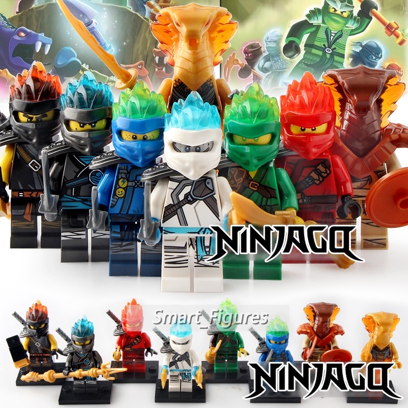 Ninja Master Wu Minifigures General Vex Ninjago Ice Emperor Shark Army Jelly Lord Garmadon Samukai Mainan Angka Mini