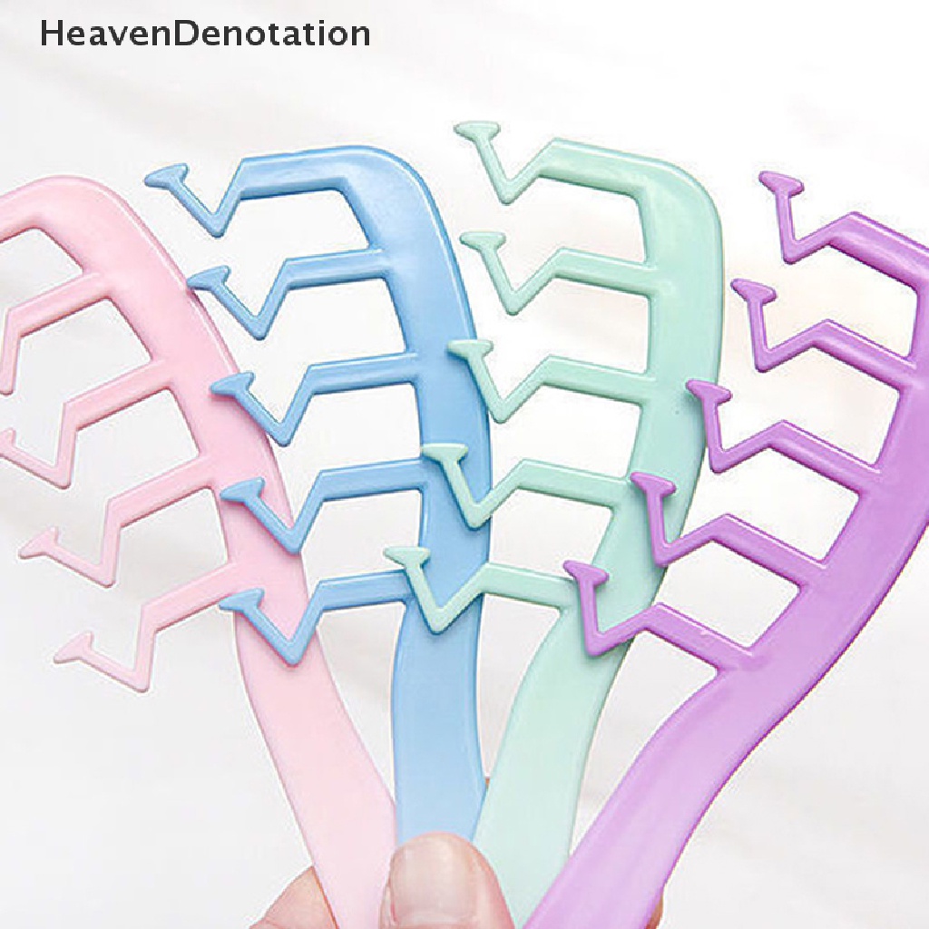 [HeavenDenotation] 1pc Sisir Berbulu Rambut Bentuk Z Sisir Rambut Poni Keriting Hairdress Styling Comb HDV