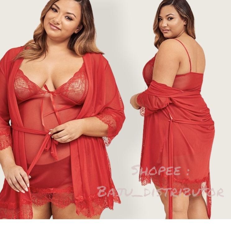 ❇ BD max ld 140cm / kimono lingerie 2in1 / set lingerie jumbo / lingerie size jumbo ➷