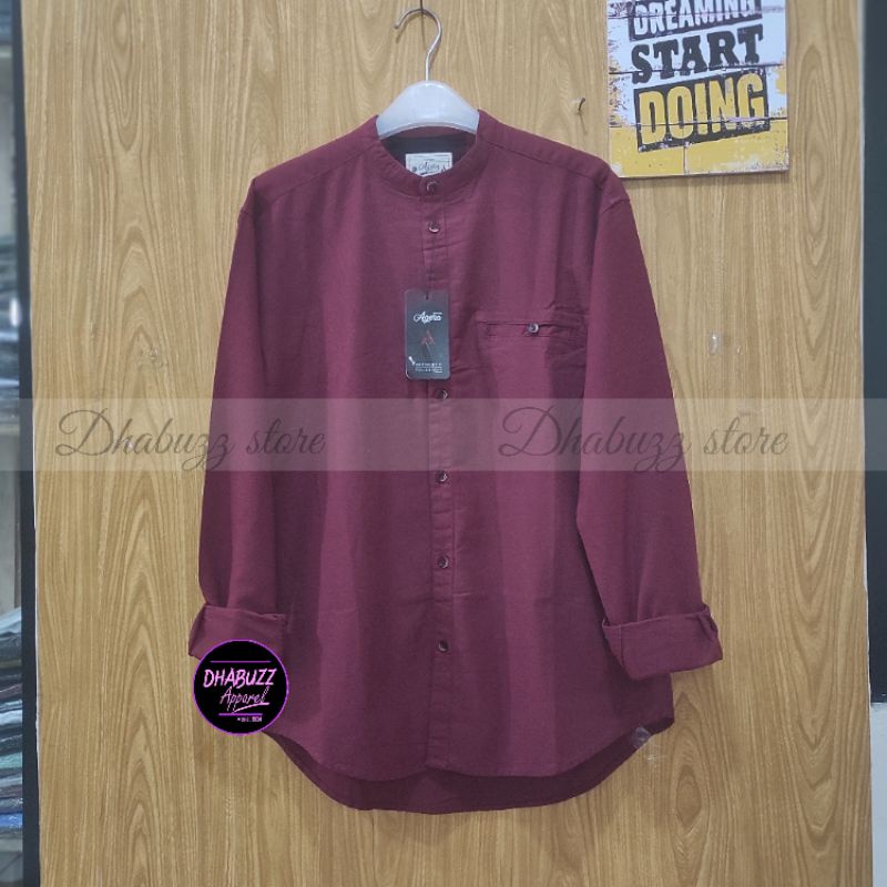 BAJU KEMEJA KOKO KEMKO PRIA LENGAN PANJANG FULL KANCING NEW SPECIAL TWILL AGERA VINTAGE TERBARU 2024