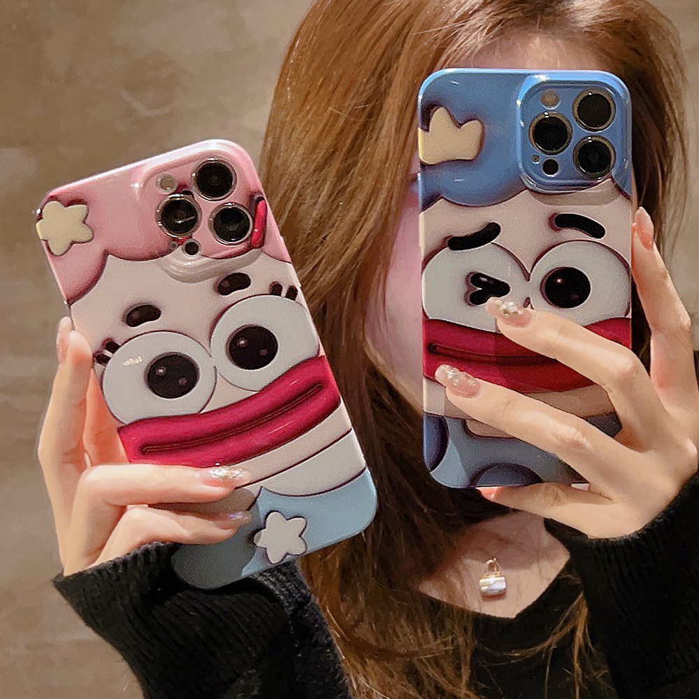 3d Freaky Dolls Couple Hard Shell Case Untuk Iphone SE 2020 7 /8 Plus 14x XR XM 11 12 13 PRO MAX Casing Cover Pelindung AT0047