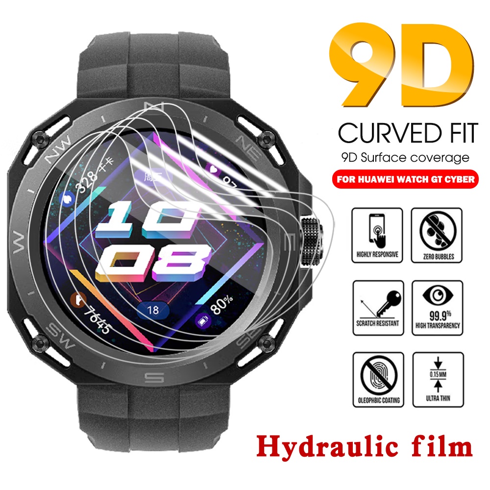 Explosion-proof Smartwatch Screen Film HD Film Bening Anti Gores Smart Watch Film Pelindung Film Hidrogel Lembut Pelindung Layar Untuk Huawei Watch GT CYBER