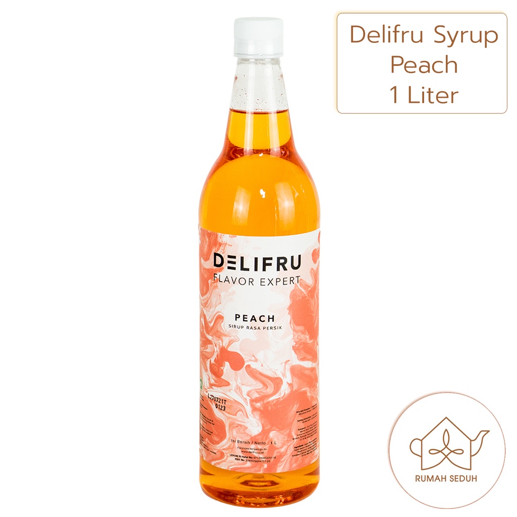 

Delifru Peach Syrup 1L - Sirup Buah Persik 1000mL