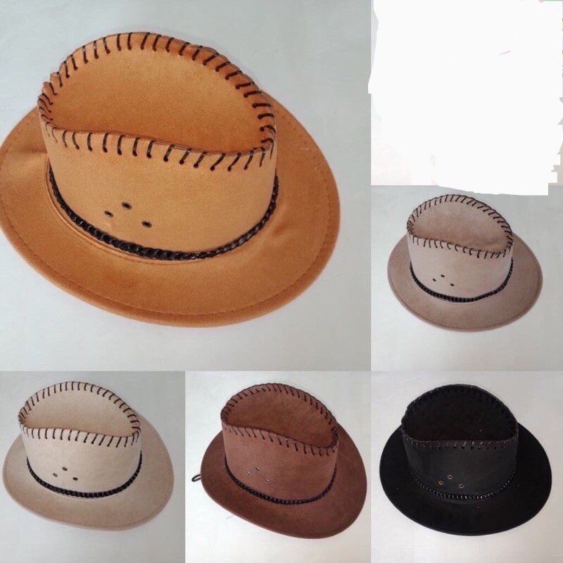 TOPI koboy pria Amerika bahan suede